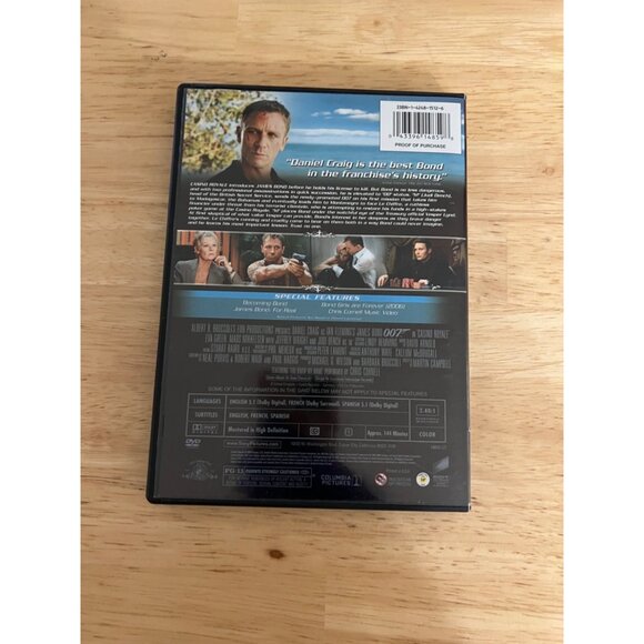Casino Royale 2006 DVD Widescreen James Bond Action Daniel Craig Pre-Owned - Picture 2 of 5